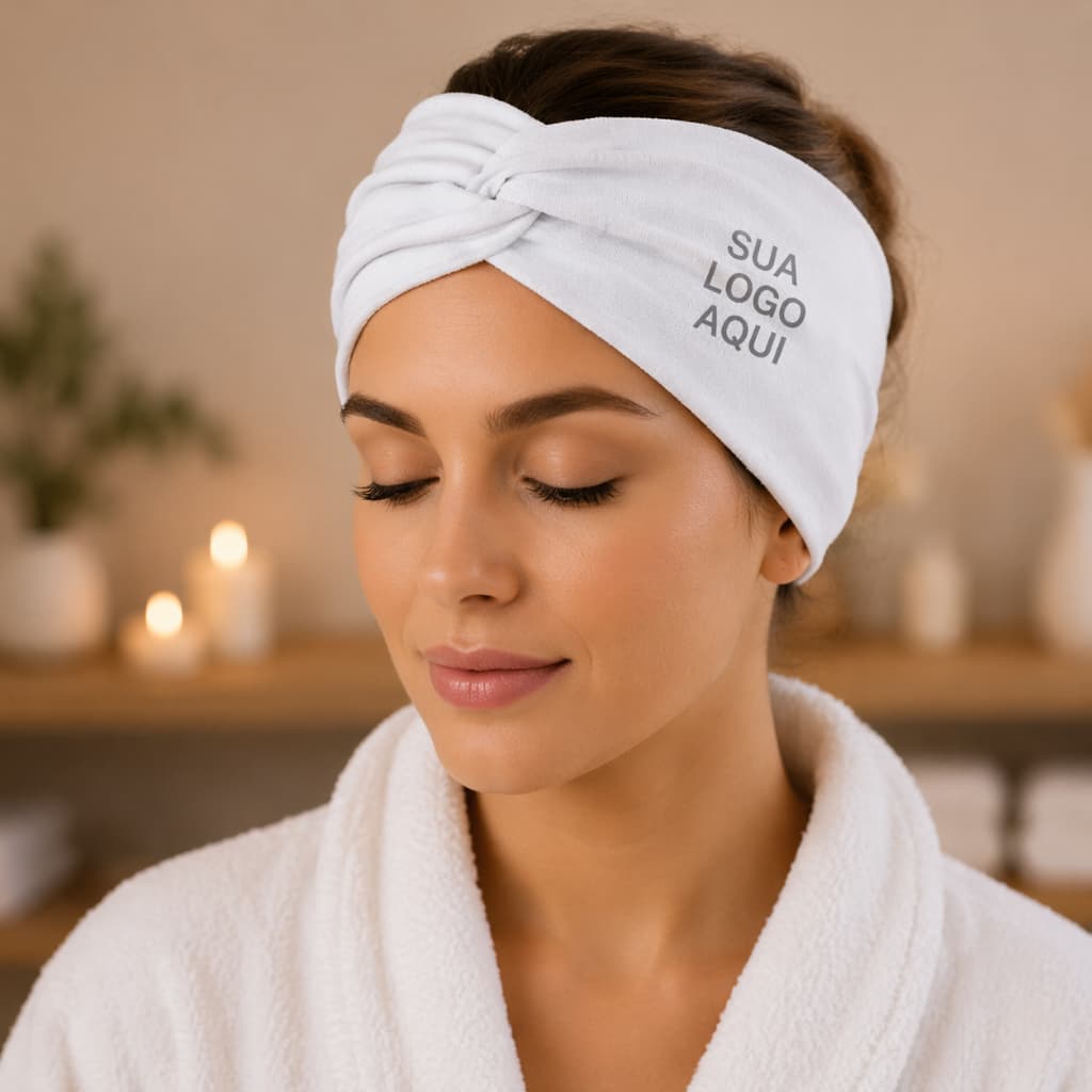 Faixas de Cabeça Larga Estilo Turbante com Nó Personalizado
