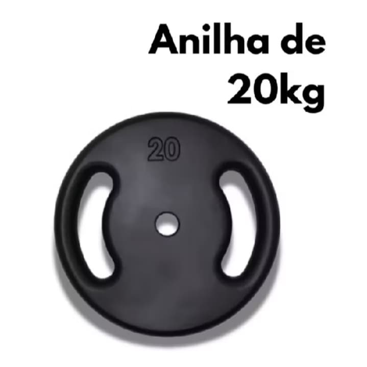 Anilha Vazada Pintada 20kg (1X20 KG)para que seu treino em casa se torne mais tranquilo e com otima qualidade
