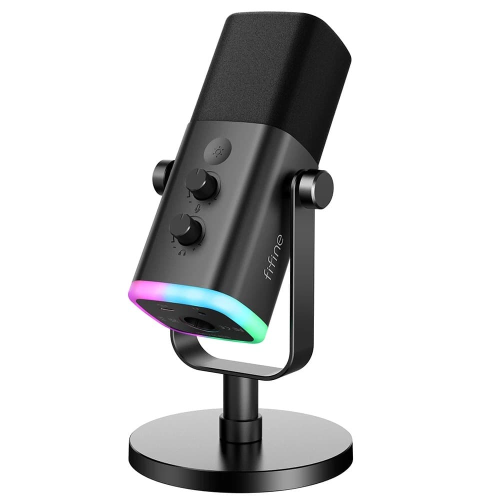 Microfone Dinâmico Fifine AM8 USB/XLR Cardioide, Gamer/Profissional