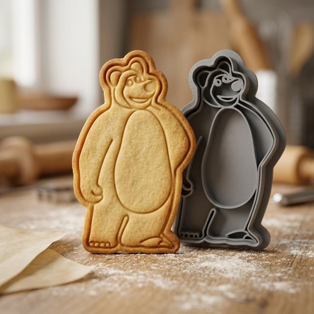 Cortador Biscoito Masha Urso Confeitaria Fondant Pasta Americana Alta Precisão