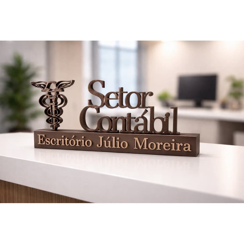 Placa de profissão | Placa de profissões | Placa de mesa personalizada | Decoração personalizada profissão | Escritório