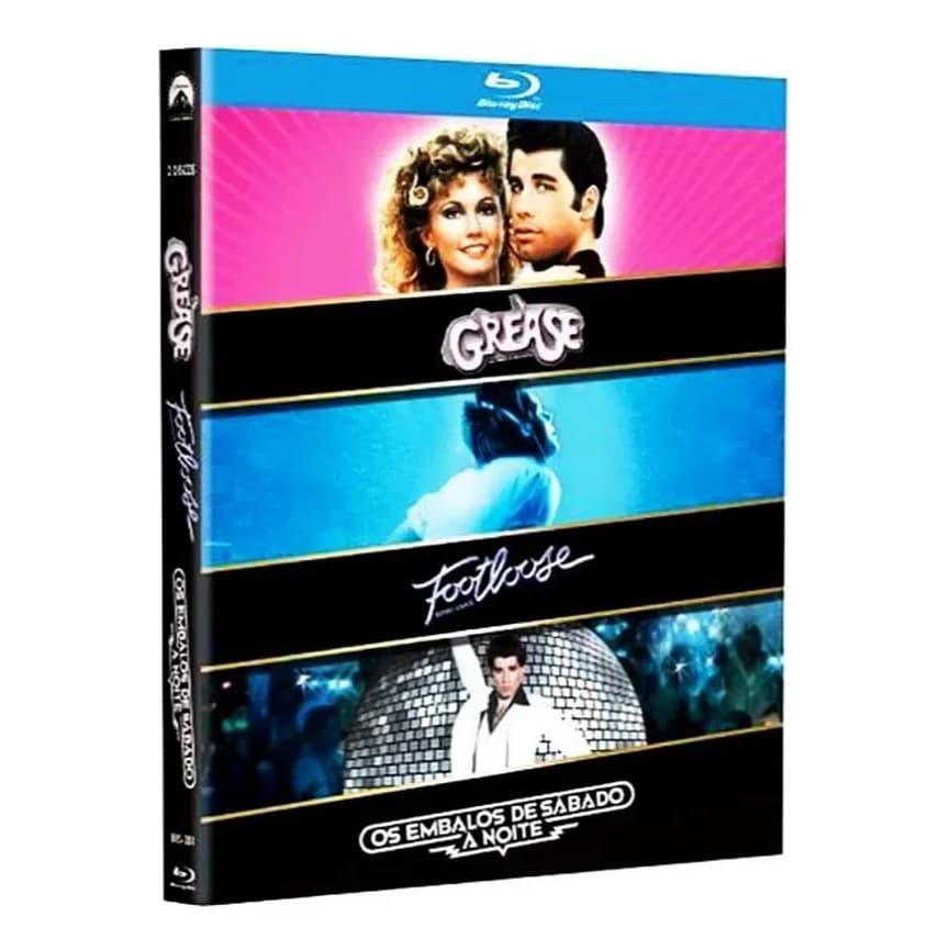 Tripack Blu-ray: Grease + Footloose + Os Embalos de Sábado à Noite