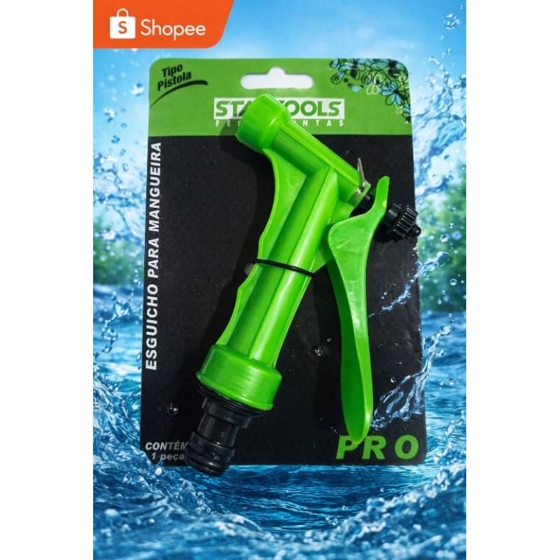 🚿 Esguicho de Alta Pressão para Mangueira 1/2" Jato Forte Jardim Quintal com Trava Startools AR0347