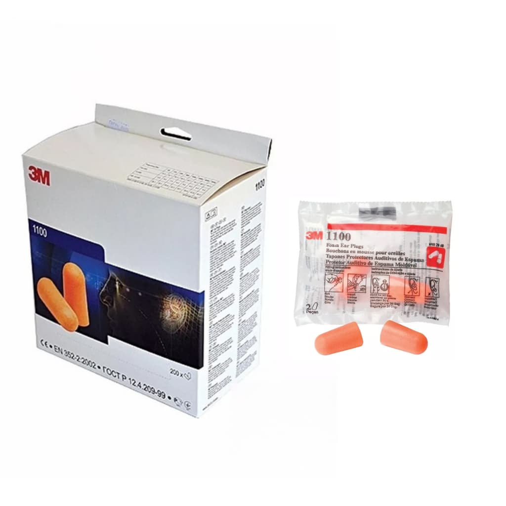 Kit 10 Pares Protetor Ouvidos Abafador Auricular De Espuma 3m Modelo 1100