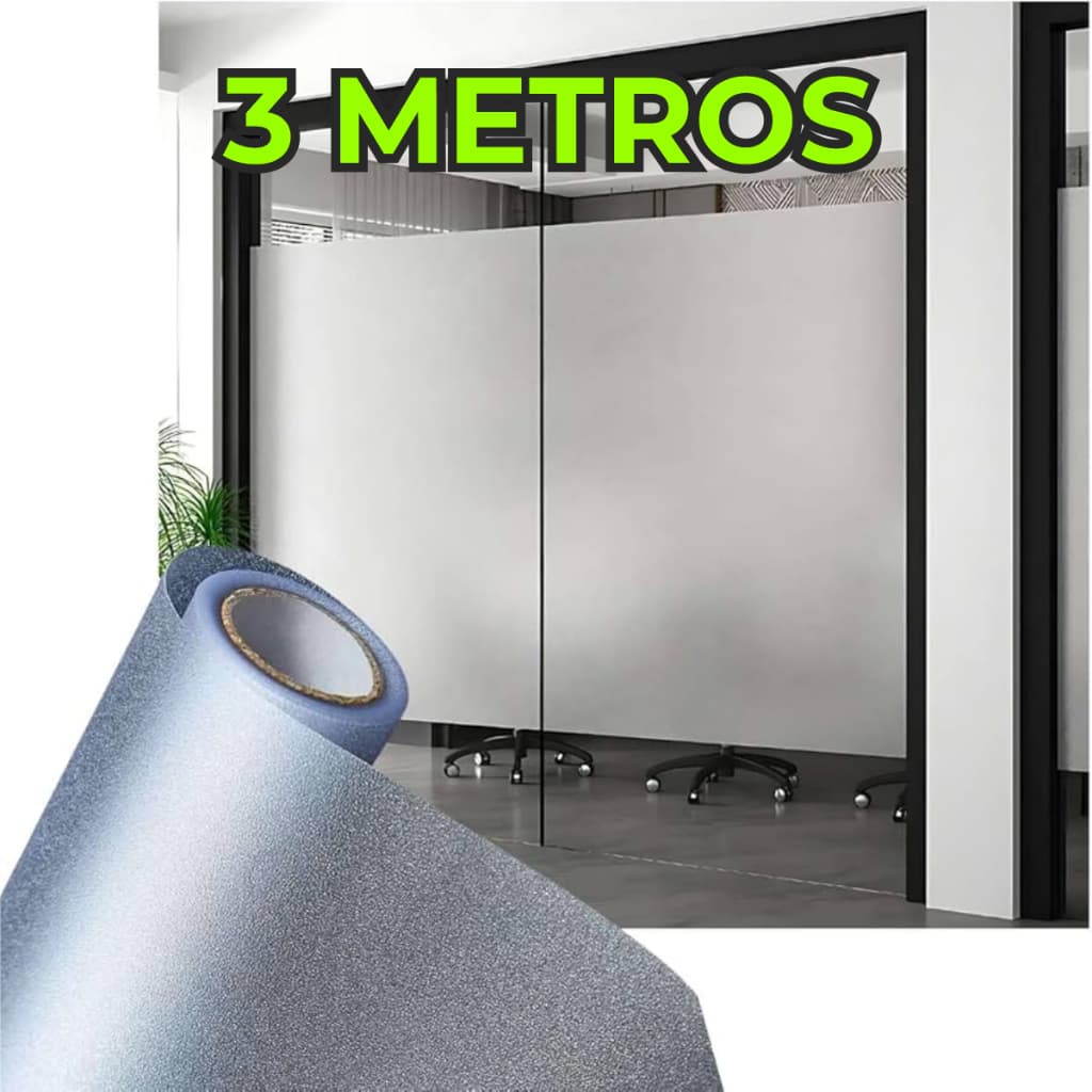 Adesivo Jateado 3 Metros para Vidro Janela Box blindex Banheiro Envelopamento Mesa