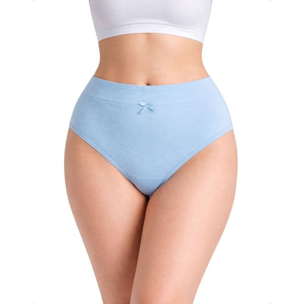 Calcinha Feminina Algodão Cós Alto Conforto Tanga Lacinho Cós Duplo Forro Algodão Calçola Plus Size