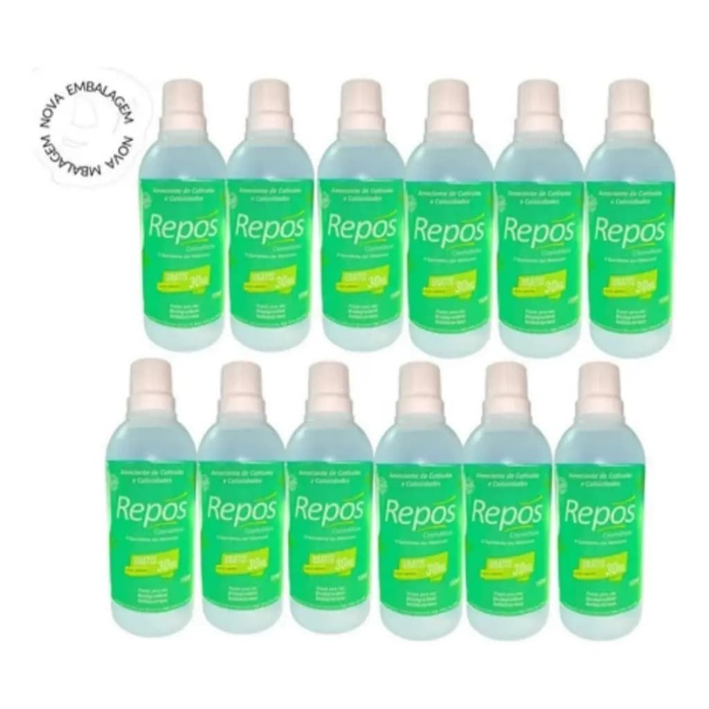 Kit 12 Amaciantes Cutículas Calosidades 150ml Liquido Spa dos Pés Repos