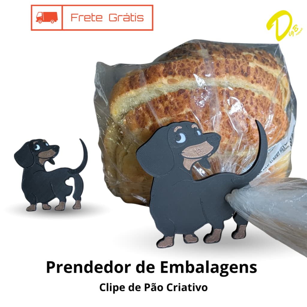 Prendedor de Embalagens e Clipe de Pão Cachorro Salsicha Dachshund Organização de cozinha Utilidades domésticas criativa