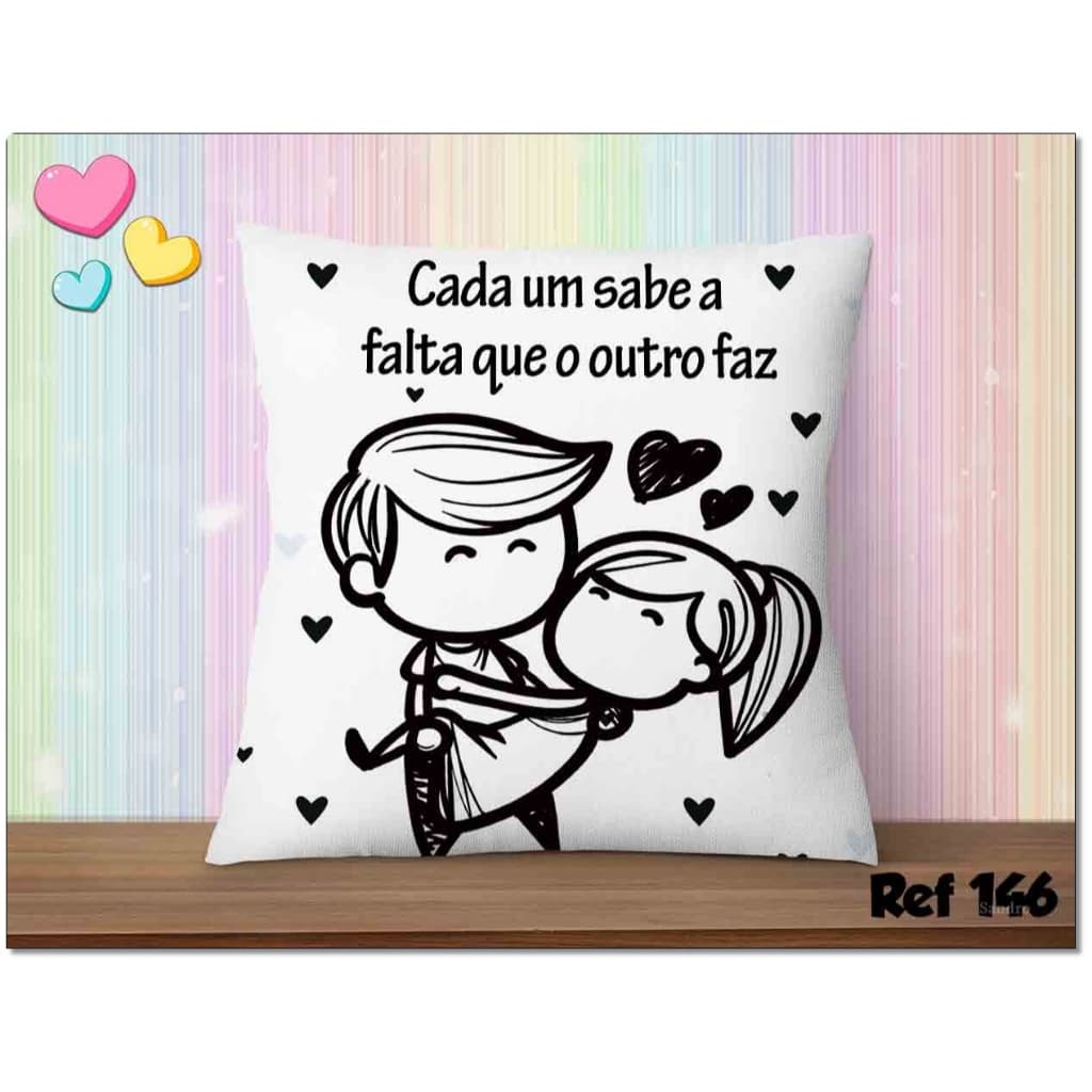 Almofada Personalizada Dia dos Namorados com Foto e Nome 20x20 | Presente Romântico Criativo para Casal