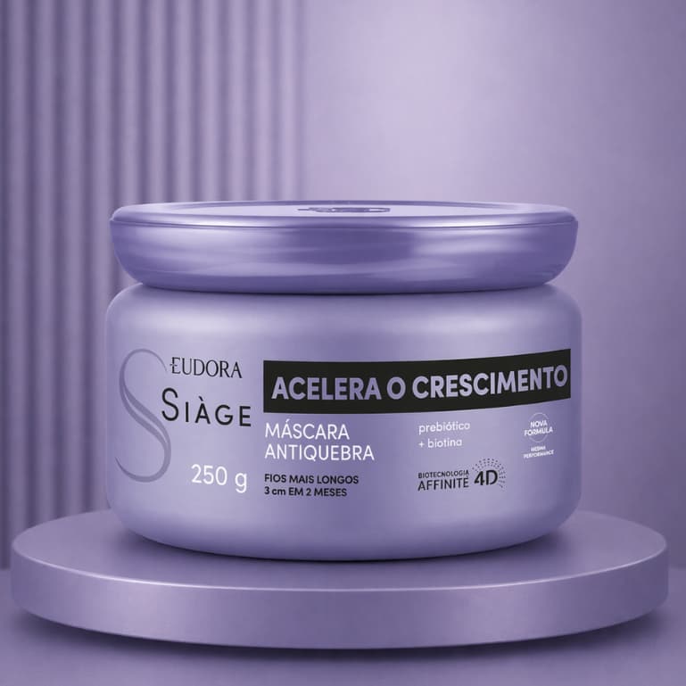 Mascara Capilar Acelera o Crescimento 250g Eudora Siáge Cronograma