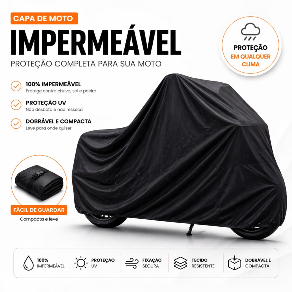 Capa para moto proteção de Sol Chuva 100% Impermeável capa para cobrir moto motocicleta