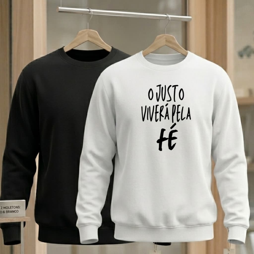 Kit moletom masculino feminino capote blusa de frio casaco blusão tendencia promoção preto branco liso gola estampado