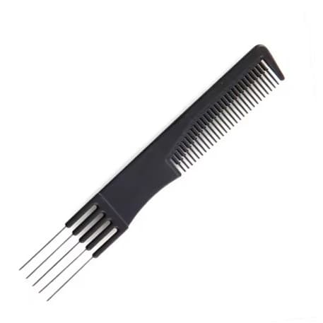 Pente Garfo Duplo de Carbono e Antiestatico para Desfiar Cabelo