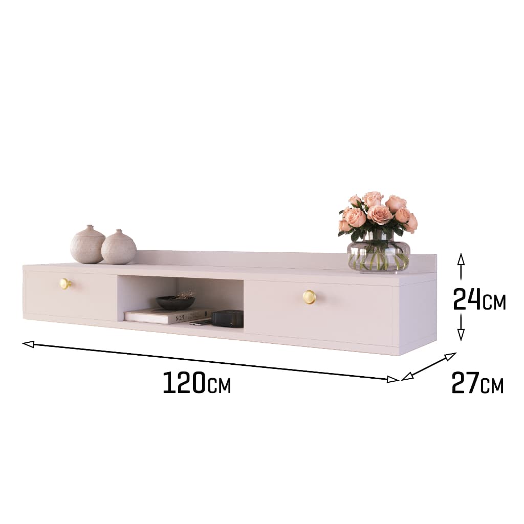 Rack Suspenso para TV com Nicho e Portas - Decorativo para Sala Rack Flutuante Moderno