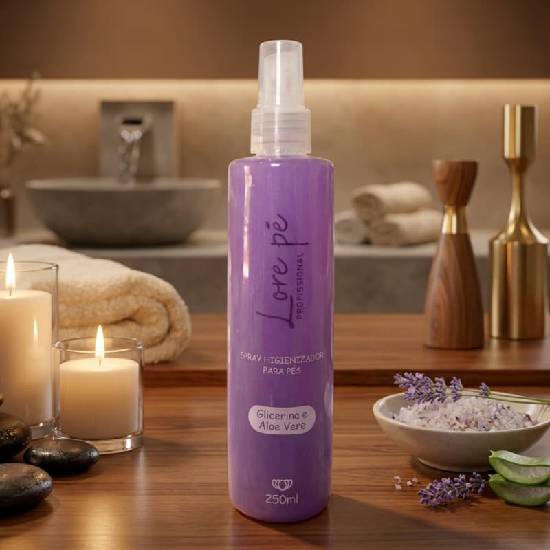 Spray Higienizante Pés 250ml Antiodor Antibacteriano Refrescante Secagem Rápida