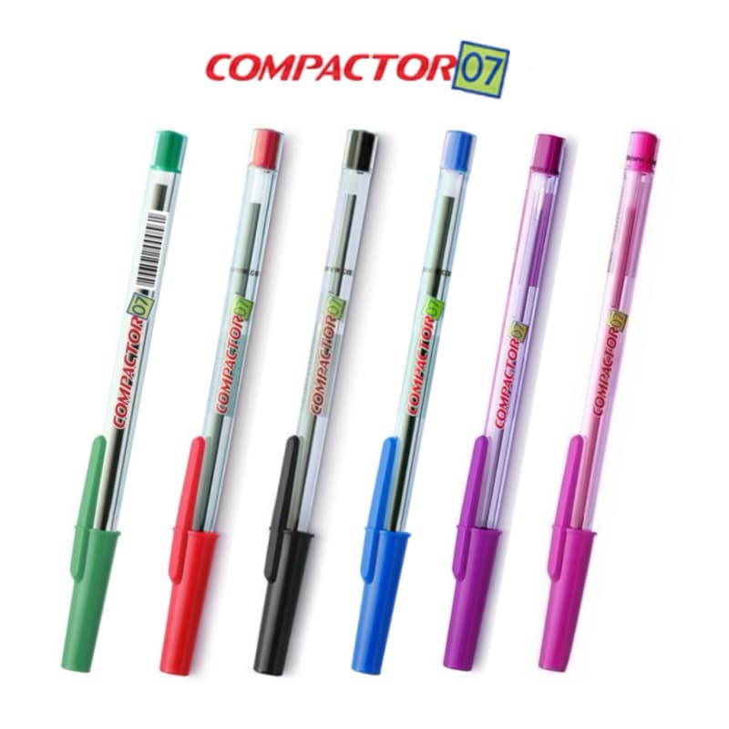 🖊️📦 Kit com 6 Canetas Esferográficas Compactor 0.7mm – Escrita suave e precisa!