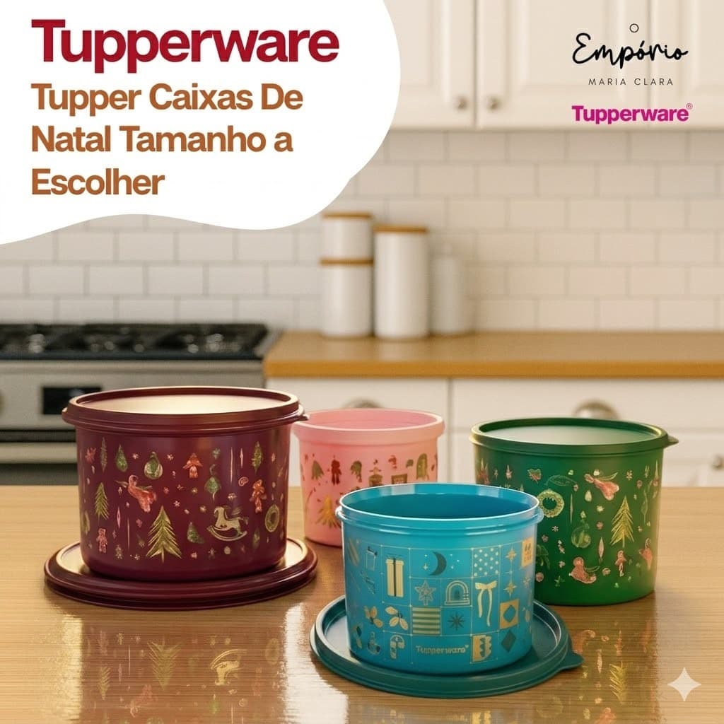 Tupperware Tupper Caixa Encanto Natal Tamanho a Escolher