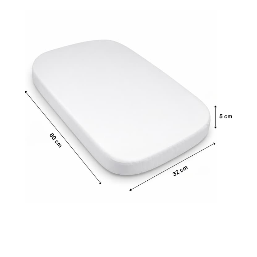 Colchão Oval Para Moisés Berço Carrinho Bebê 80x32