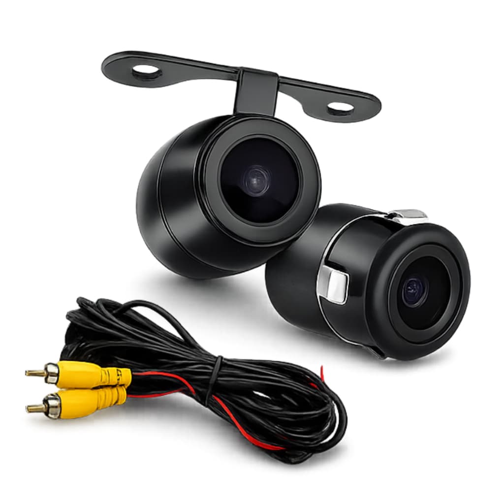 Câmera De Ré 2x1 Modelo Borboleta Universal Roadstar 170° Resistência IP67 - IP68
