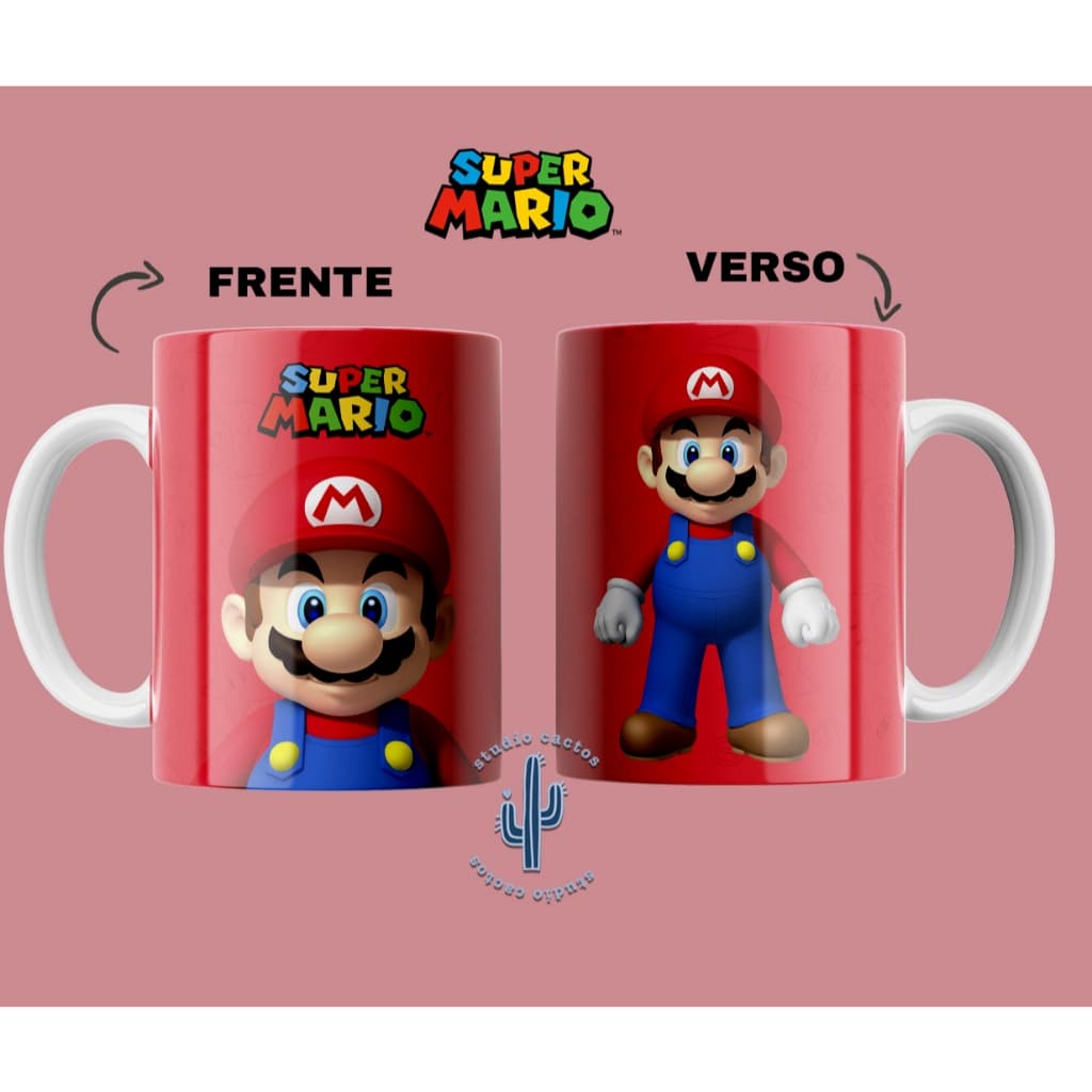 Caneca Super Mario - Luigi - Princesa Peach Peronalizada