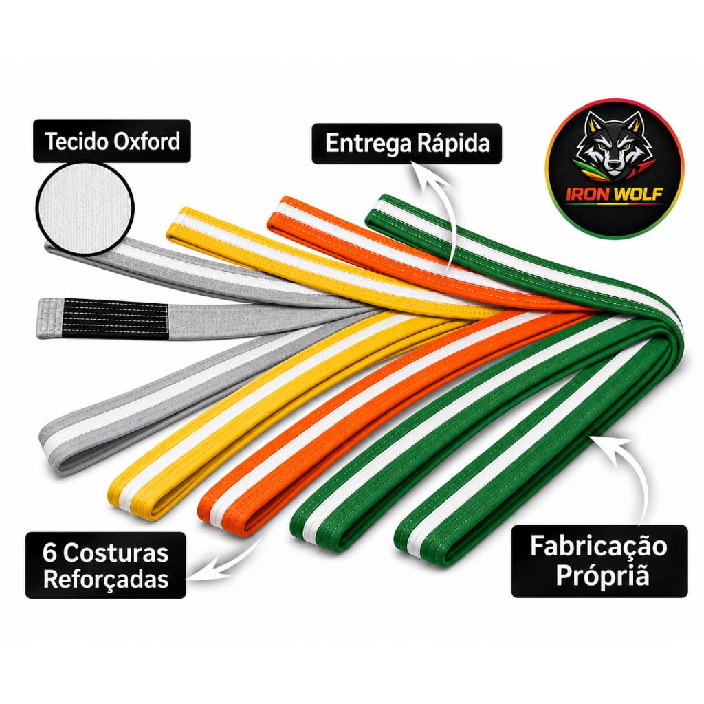 Faixa Jiu Jitsu OXFORD INFANTIL linha branca