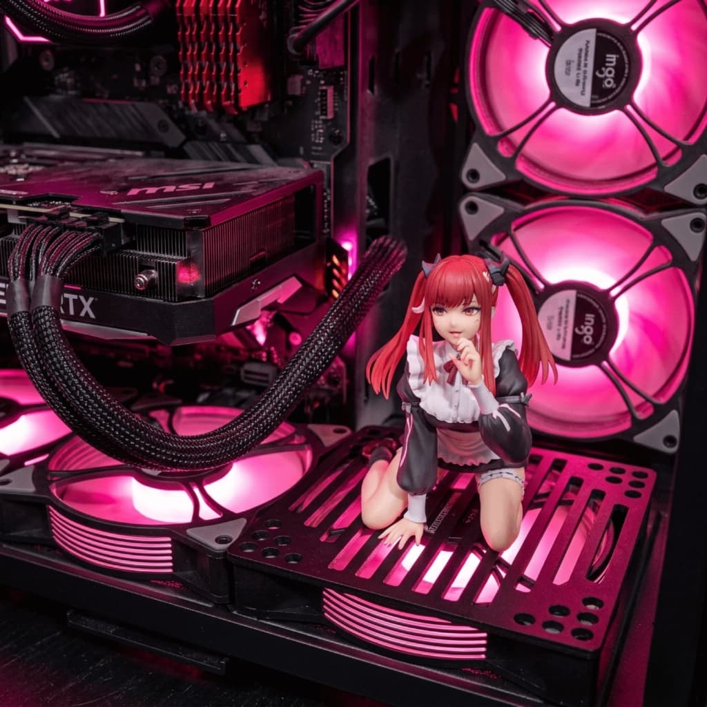Suporte para Action Figure sobre Cooler PC Gamer - Base de Proteção Ventilada para Colecionáveis Setup