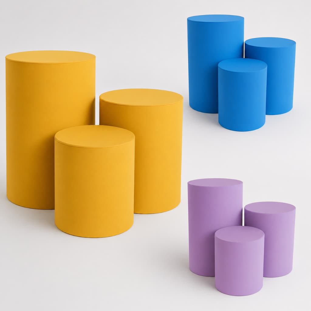 Trio Capa de Cilindro Para Decoração Festa Veste Fácil - Kit Capa Para Cilindro Várias Cores