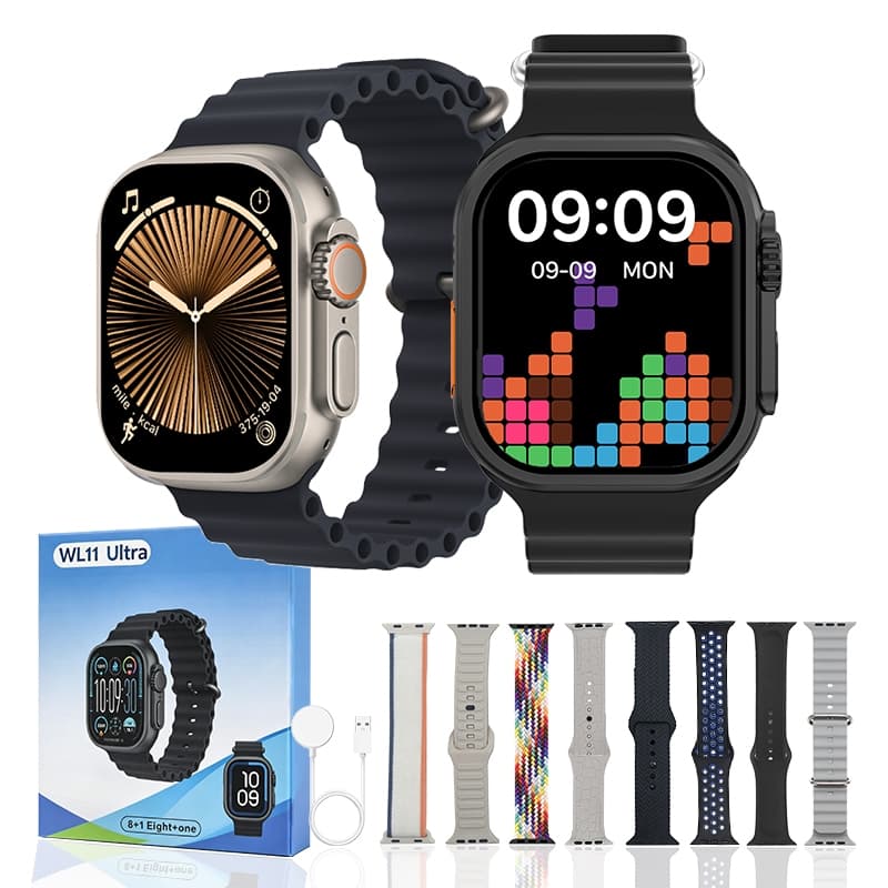 Smartwatch  WL11 ultra 49mm com 8 pulseiras séries11 2026 Gps esportes Inteligente unisex relogio