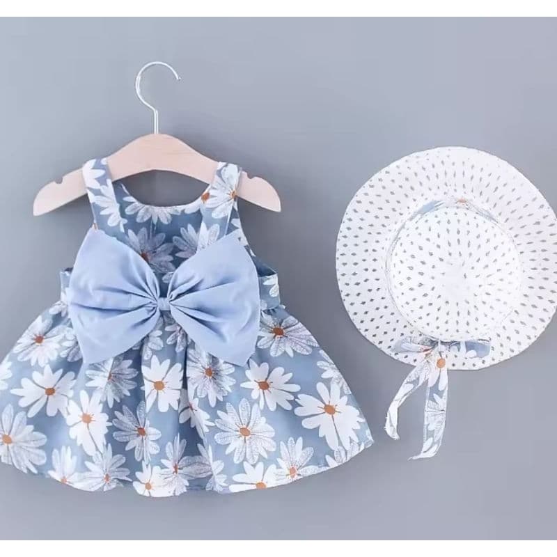 Vestido Infantil Rosa Luxo Com Laço e Saia 3D Floral – Festa, Batizado e Aniversário