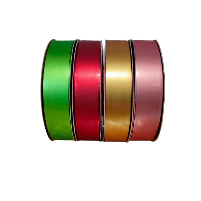 Kit 4 Fitas Metalizadas Fosca 15mm X 10 Metros Laços Presente Embalagem Cestas