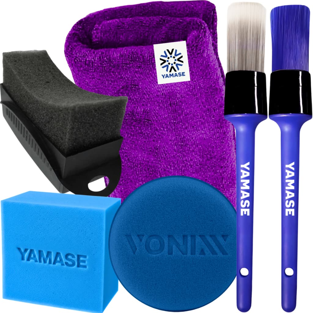 Kit Acessorios  Automotiva Completo - Pincéis Detalhamento + Pano Microfibra + Aplicadores Vonixx