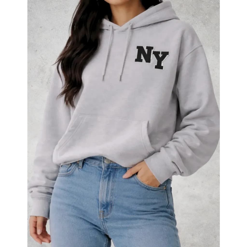 Moletom Feminino Canguru Estampado Estiloso Dia a Dia Trabalho Faculdade Passeio Viagem Aero look Casaco Blusa de Frio