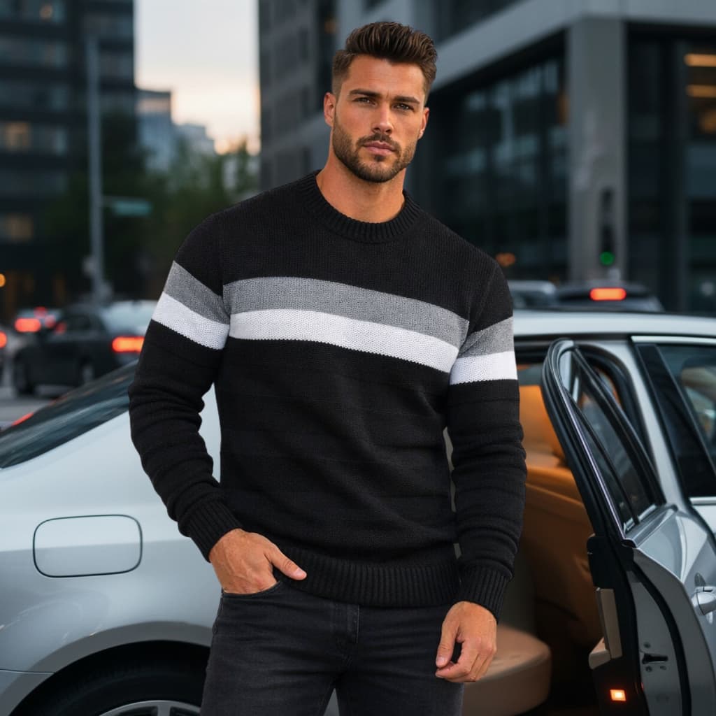 Suéter Masculino Social Blusa de Frio Versátil Alta Qualidade Estilo Sofisticada Atemporal