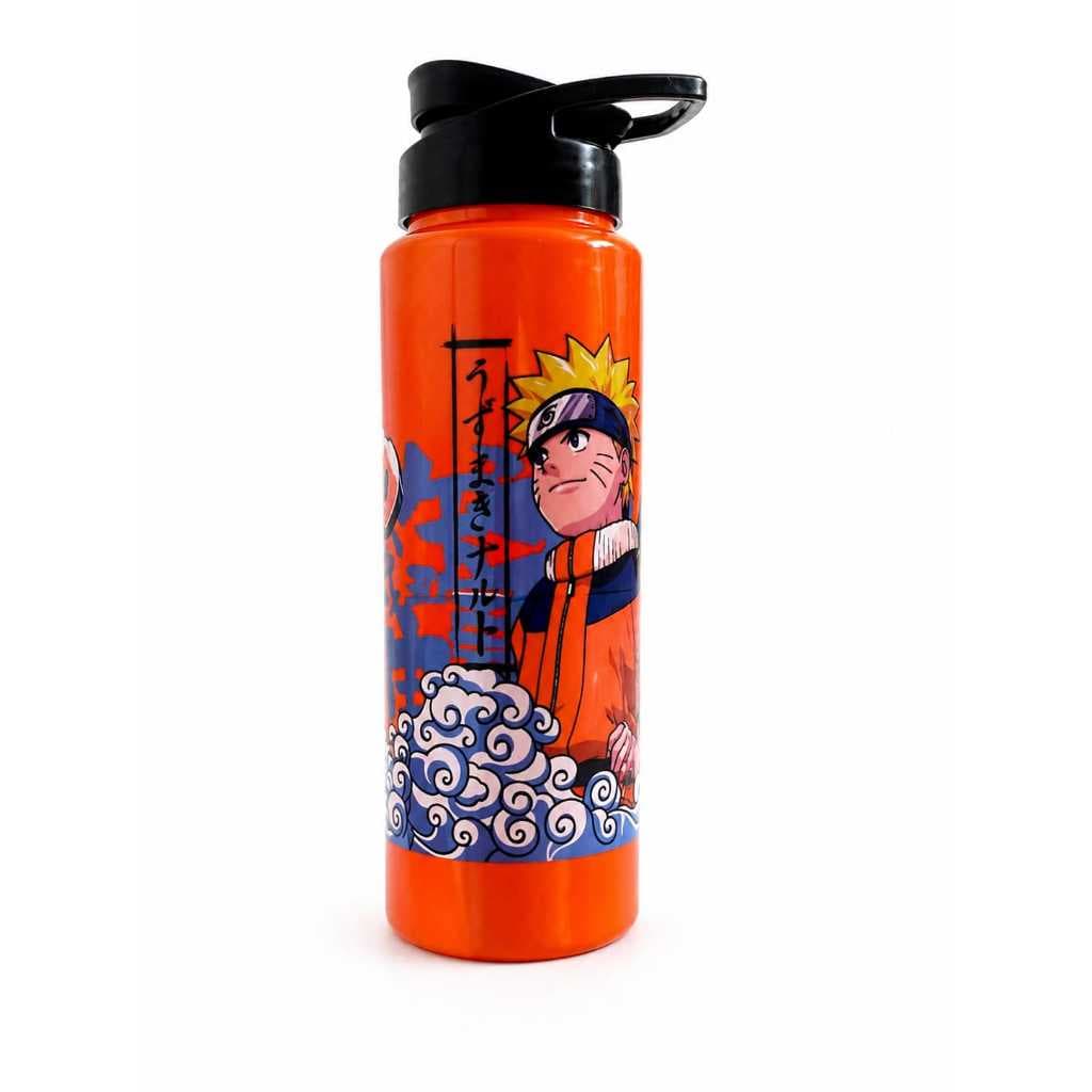 Garrafa Squeeze 700ml Naruto Anime Infantil Escolar Tampa Flip Academia Escola