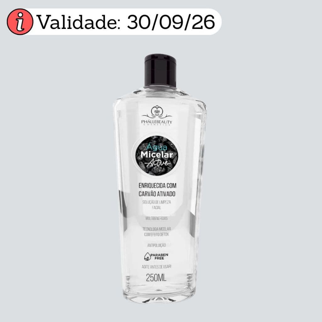 Val. 30/09/26 Água Micelar Active 250ml - Phállebeauty