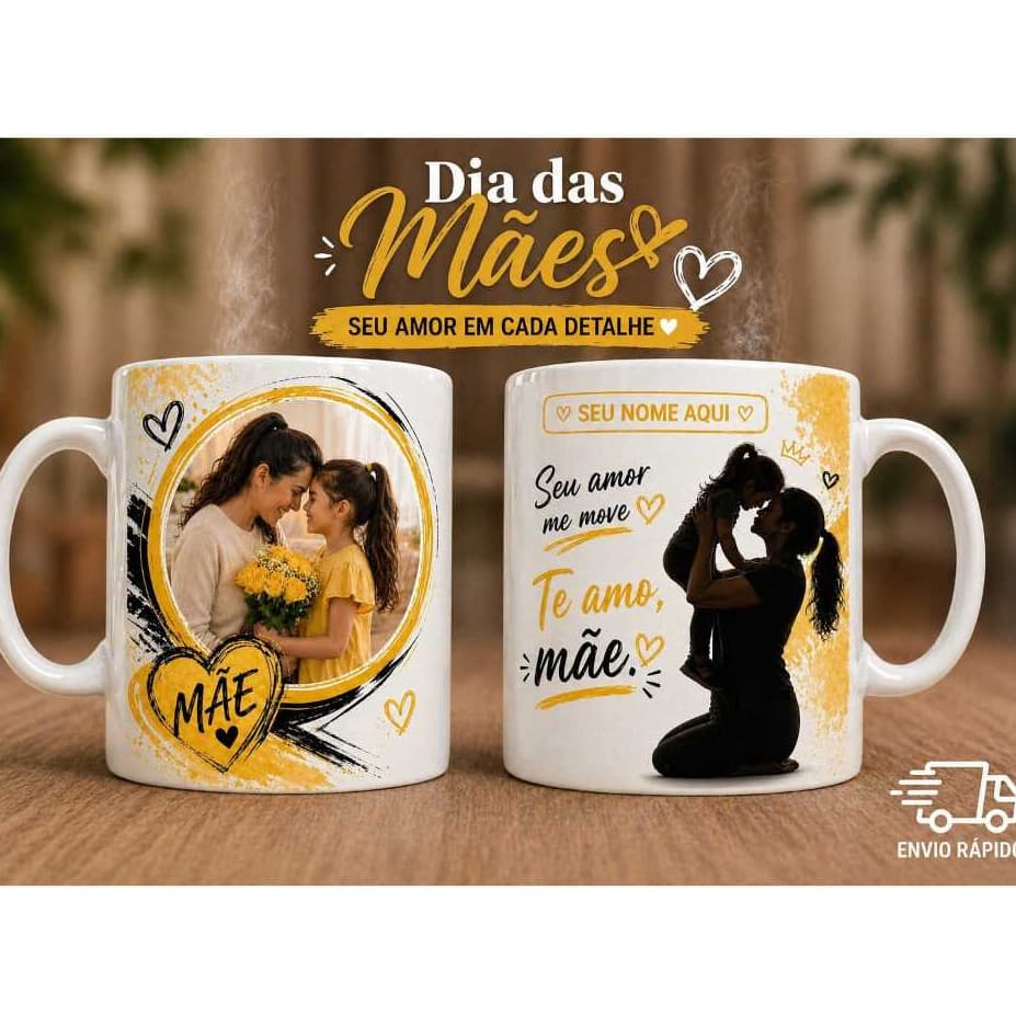 CANECA/PERSONALIZADA/DIA/DAS/MÃES/PORCELANA/POLIMERO/COM/FOT0/NOME/DIA /DAS/MÃES/PARA/PRESENTE