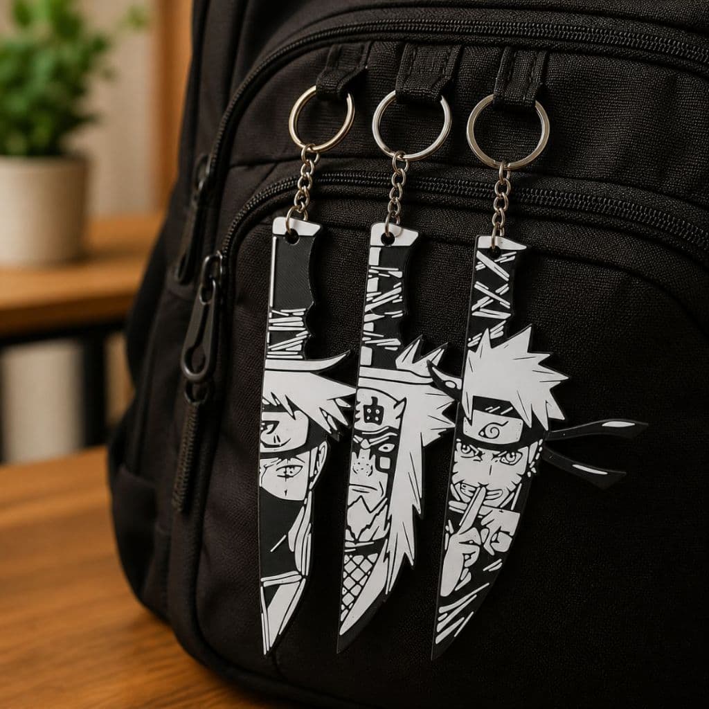 Chaveiro Naruto Personalizado Kunai  Anime Naruto Shippuden | Chaveiro Geek Otaku  Presente Criativo