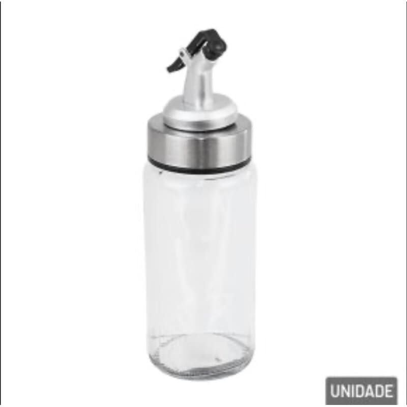 Garrafa para Azeite e Vinagre com Bico Dosador Medidor Galheteiro Vidro 200ml