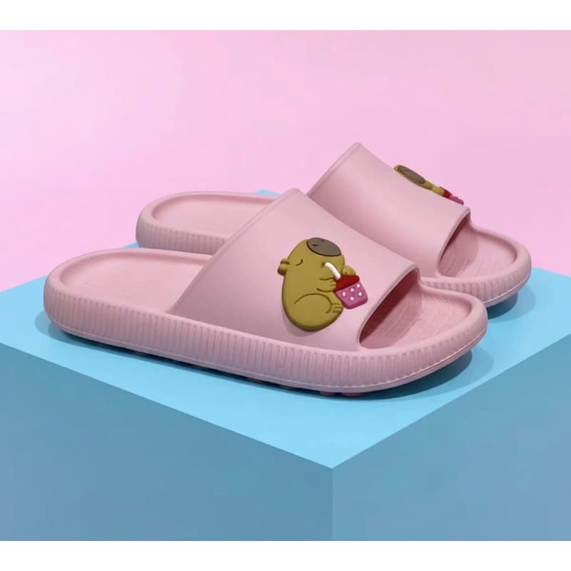 Chinelo Slide Menina Capivara Confortável Macia Leve 27 ao 42