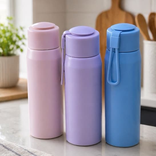 Garrafa Térmica 610ml com Isolamento Térmico Eficiente em Inox Aço Inoxidável Quente e Frio Portátil