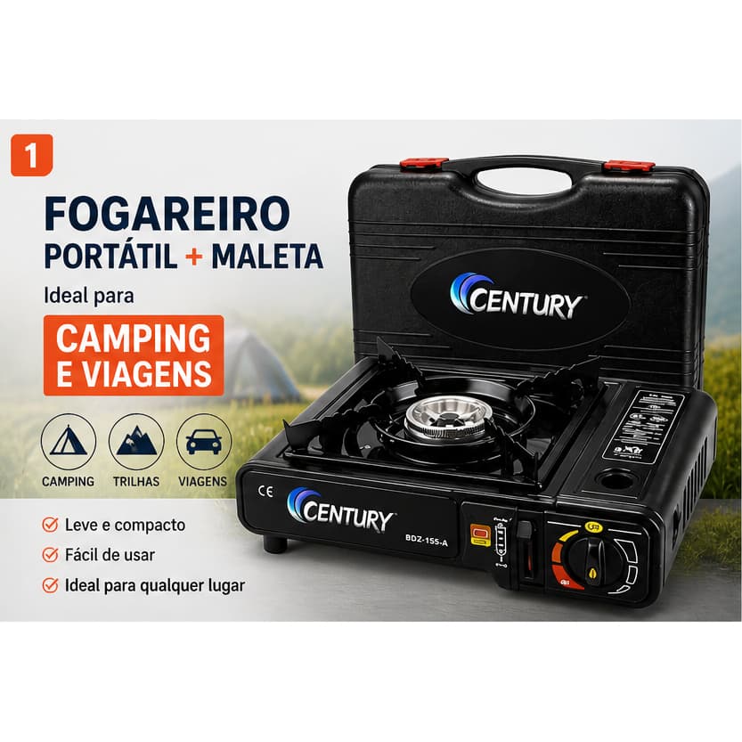 Fogareiro Fogão A Gás Portátil Multiuso Acampamento Pesca