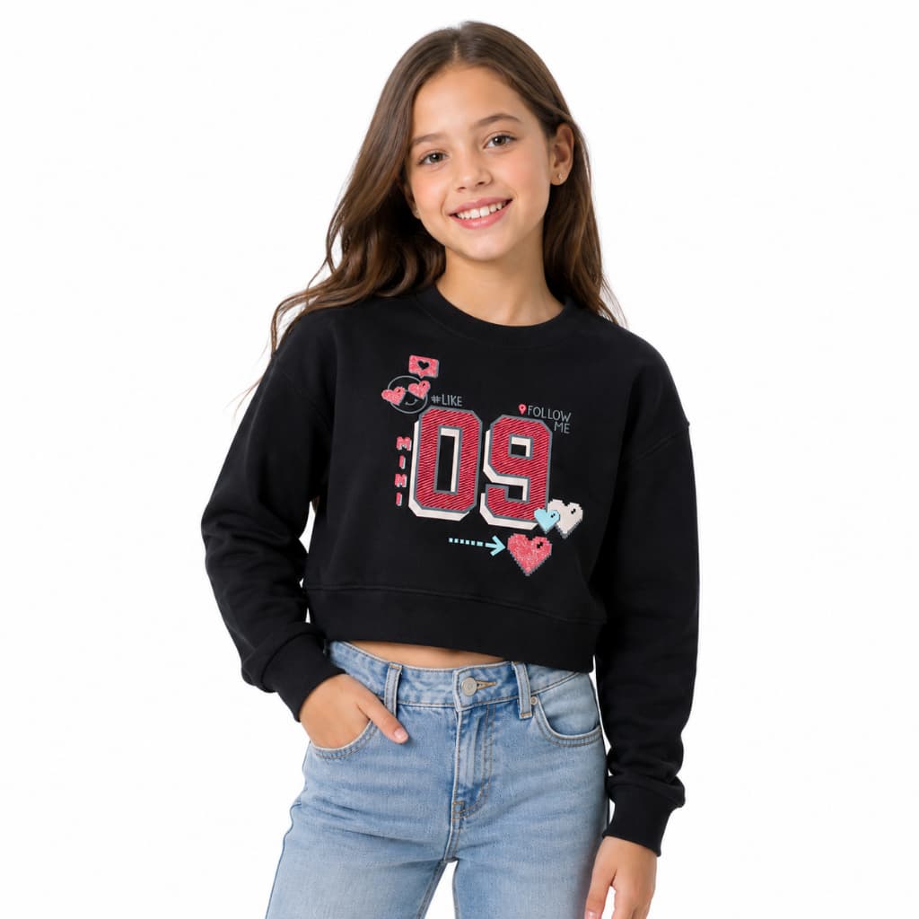Cropped Juvenil Inverno | Tamanhos 12 ao 16 | Feminino– Estilo e Conforto Ref 3754