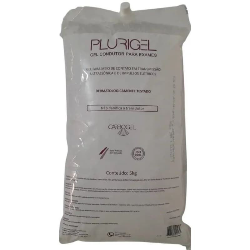 Gel Condutor Plurigel Ultrassom Eletro Bag 5 Kg - Carbogel- kit com 2
