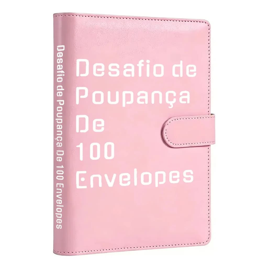 Caderno Pasta Desafio Poupança com 100 Envelopes Modelo Genérico Material Papel