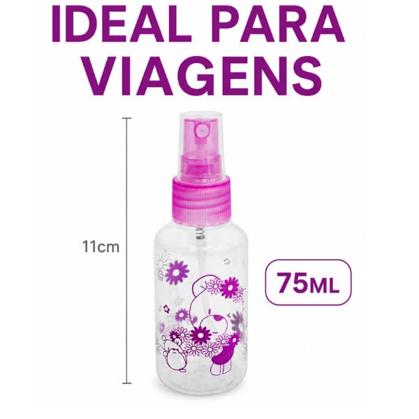 Frasco Spray  Portátil Reutilizável | Mini Borrifador Plástico PET para Viagem, Perfume, Álcool e Líquidos