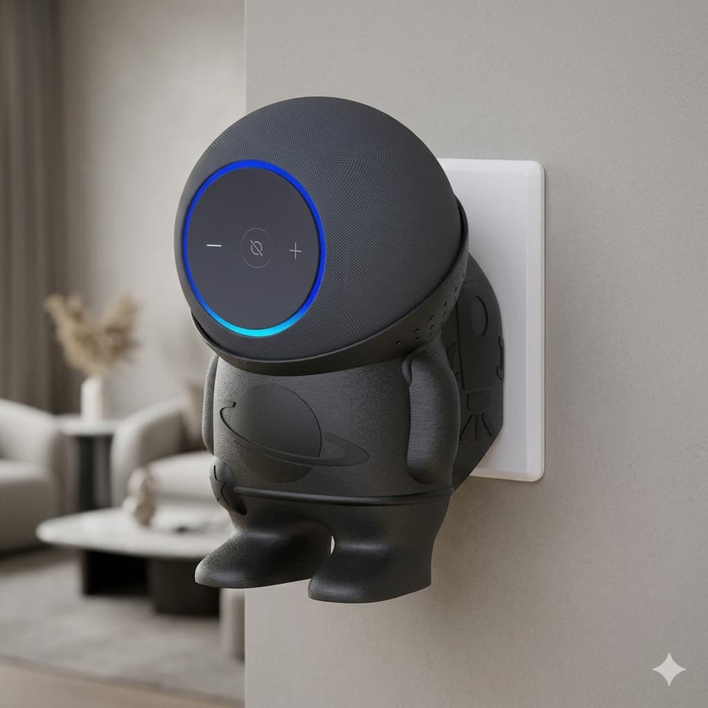 Suporte De Tomada Mesa Astronauta Alexa Echo Dot Max