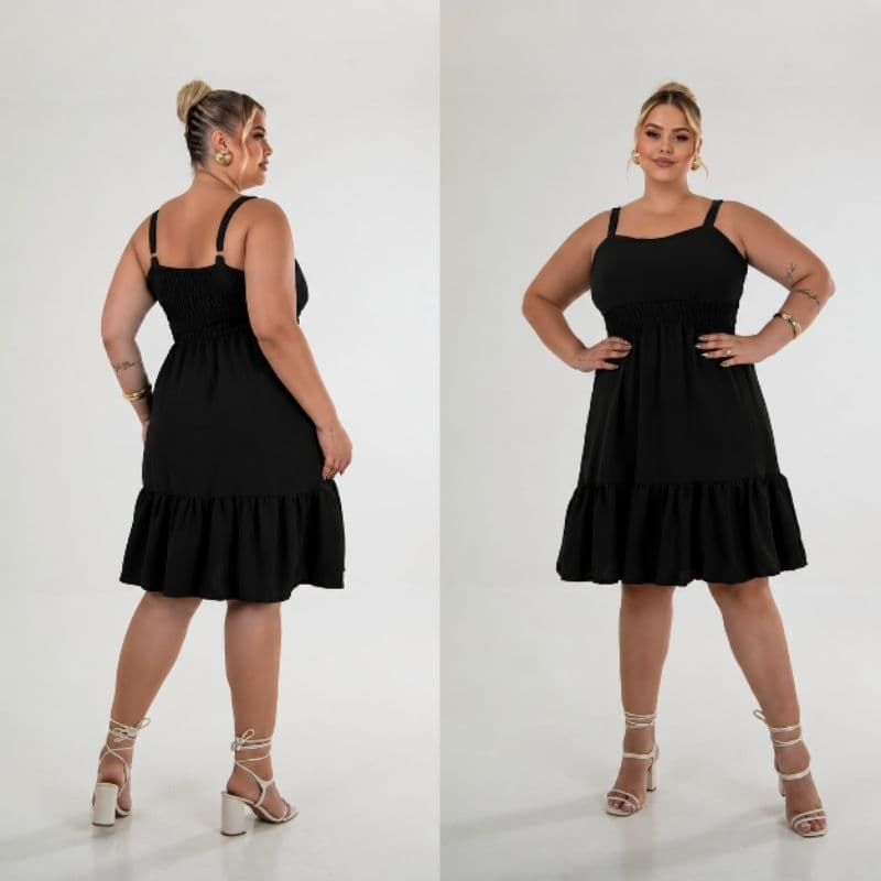 Vestido Nanda dunas soltinho moda feminina mãe mulher alça regulável fresquinho plus size