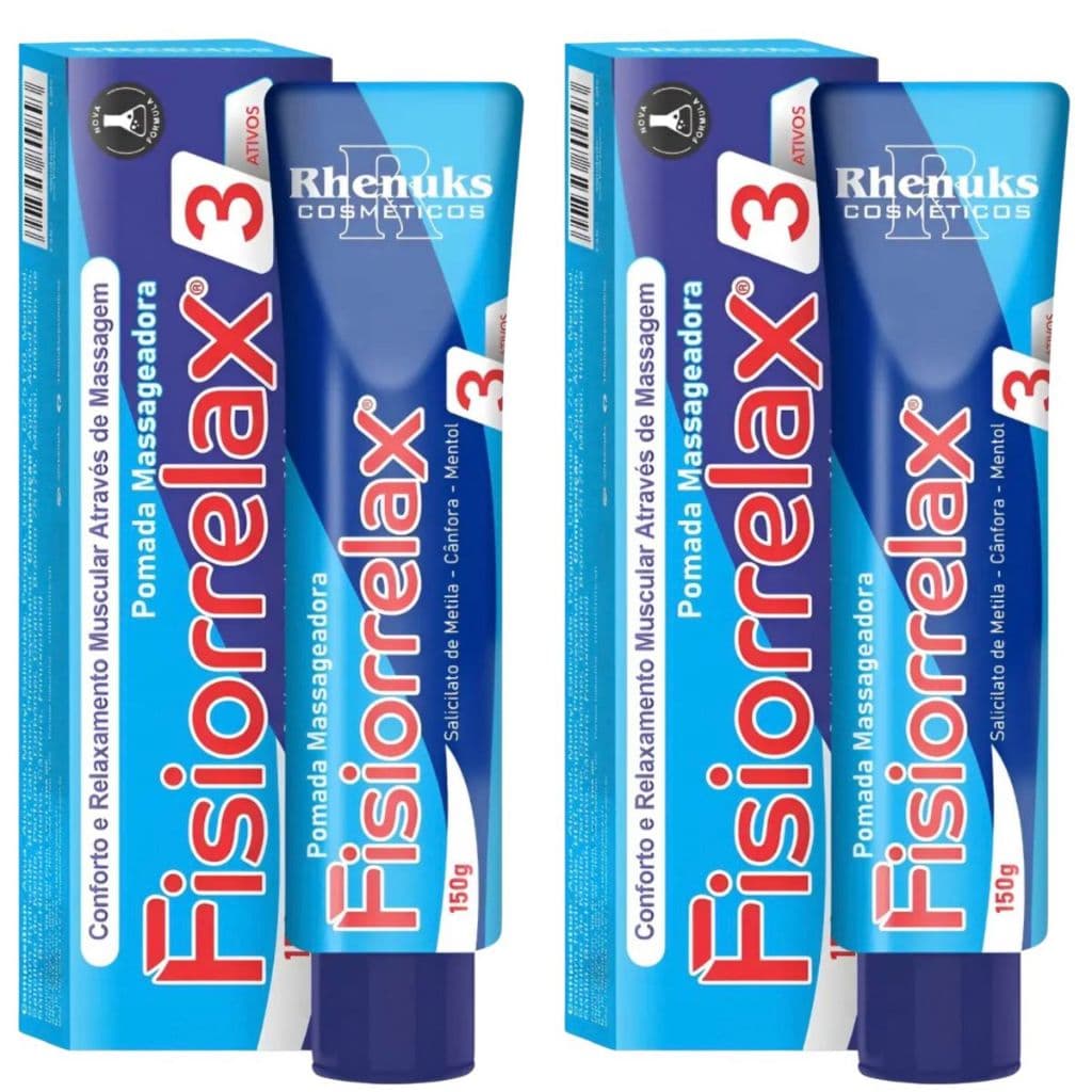 Kit 2 Unidades Pomada Massageadora Fisiorrelax 150g Rhenuks