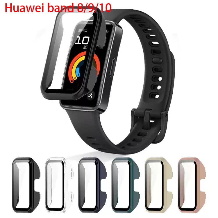 Capa protetora para Huawei Band 8/9/10/11/11Pro, com capa e película protetora de tela integradas.