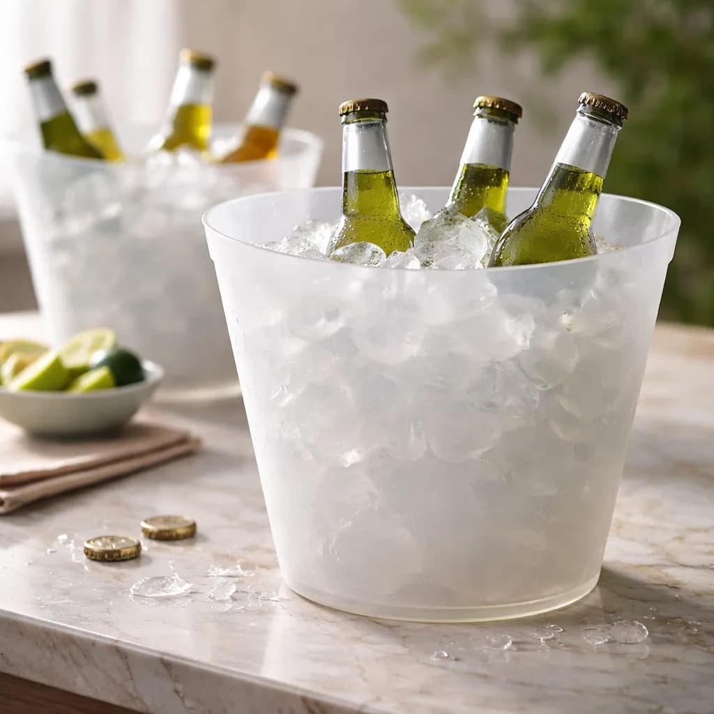KIT 5 BALDES  ECOLOGIC DE GELO 5L PARA EVENTOS FESTAS CASAMENTOS CERVEJA ESPUMANTE